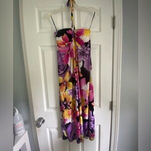 Floral Maxi halter tie